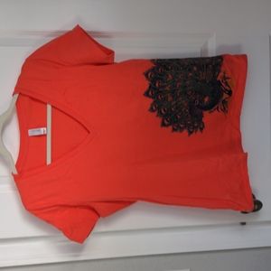 Dave Matthews Band t-shirt size XL vneck peacock